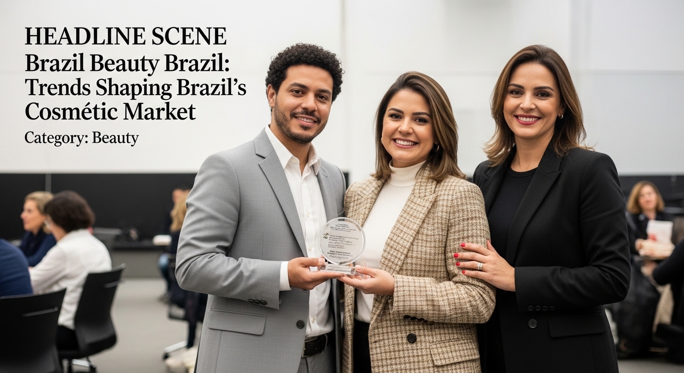 Diverse Brazilian shoppers exploring beauty products in a contemporary store.
