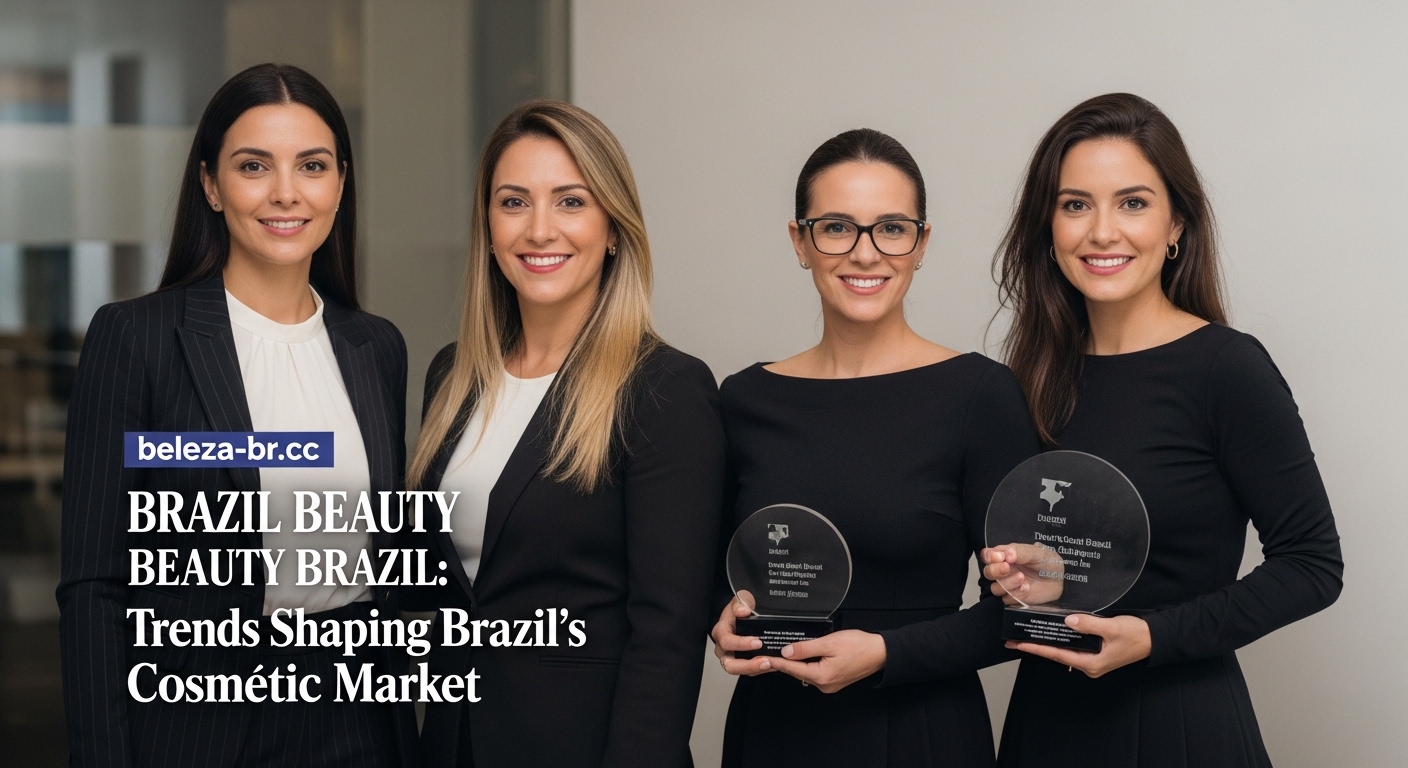 Diverse Brazilian shoppers exploring beauty products in a contemporary store.