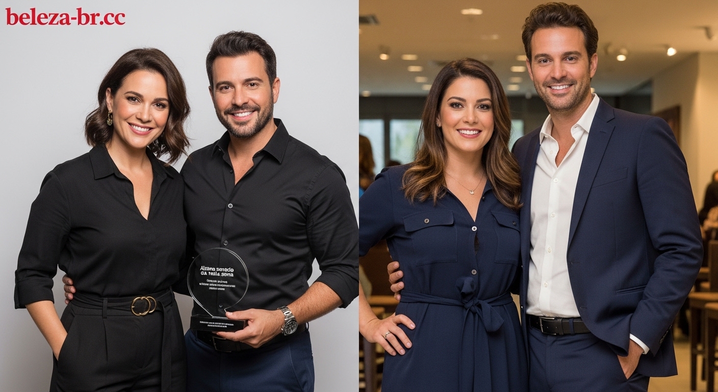 Diverse Brazilian shoppers in a cosmetics store with subtle lottery imagery and prize motif.